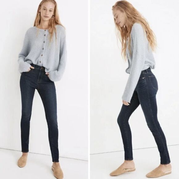 NEW Madewell 10" High-Rise Skinny Jeans in Woodland Wash: TENCEL™ Denim, 25 - Picture 2 of 15